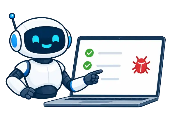 AI assistant helping a tester