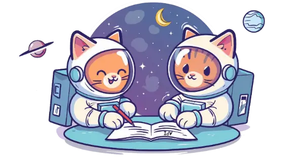 Two cat astronauts signing an api agreement