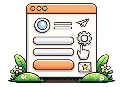 Web page with different user interface elements